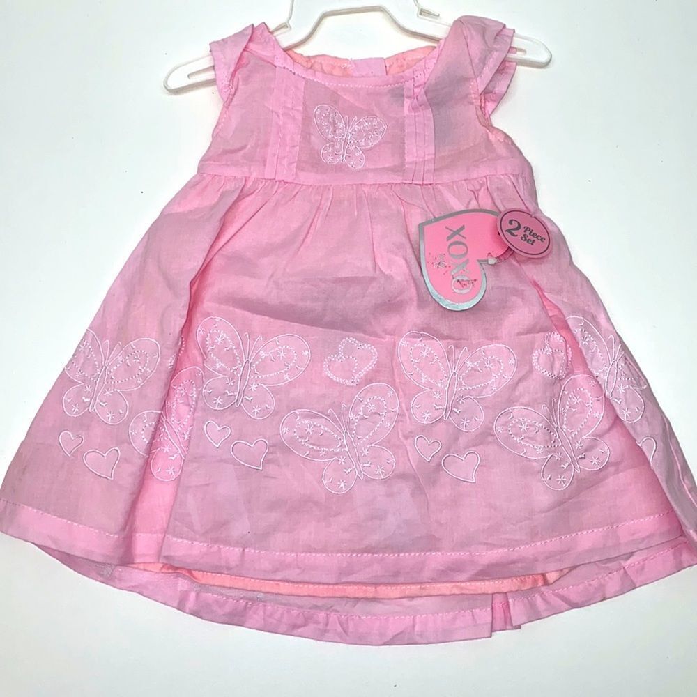 🔥XOXO KIDS GIRLS Dress 2 pc set sz 6/9 months New